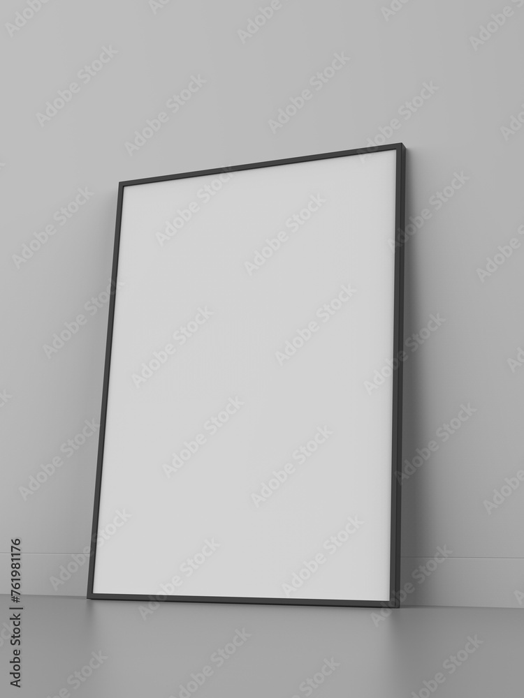 Blank white frame on the wall template, 3d illustration. Blank white frame on the wall template, 3d illustration.