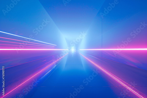 Tech future glowing tunnel with light and shadow, fantasy concept illustration on futuristic space theme