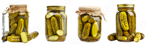 Jar of pickled cucumbers, PNG