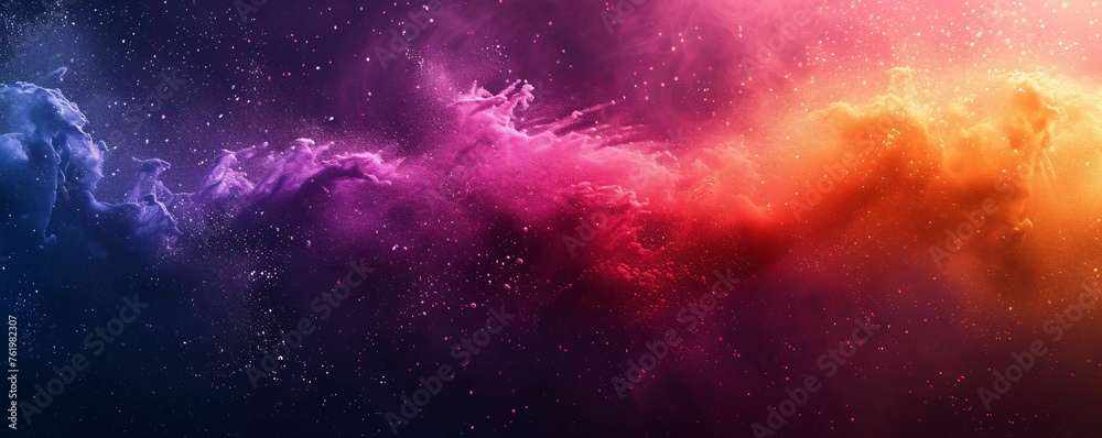 abstract colorful smoke powder background