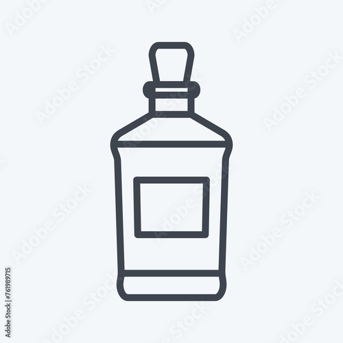 Icon Whiskey - Line Style - Simple illustration, Good for Prints , Announcements, Etc