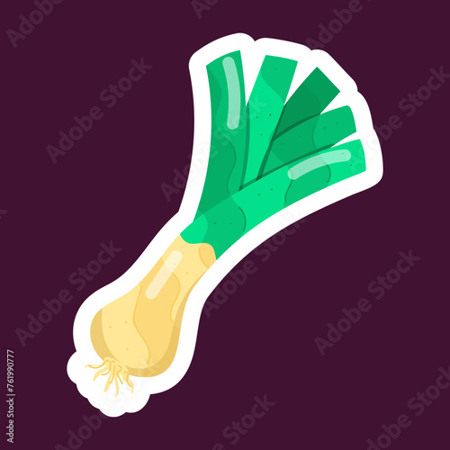 Flat Vegetables Stickers
