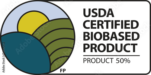 National Organic Program USDA organic seal agricultural food products. USDA organic shield sign.
