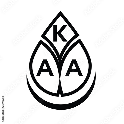 Εκτύπωση καμβά KAA letter logo design