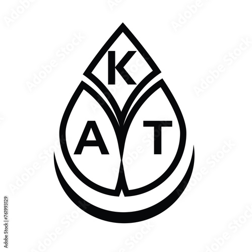 KAT letter logo design. KAT creative initials letter logo concept. KAT letter design.
