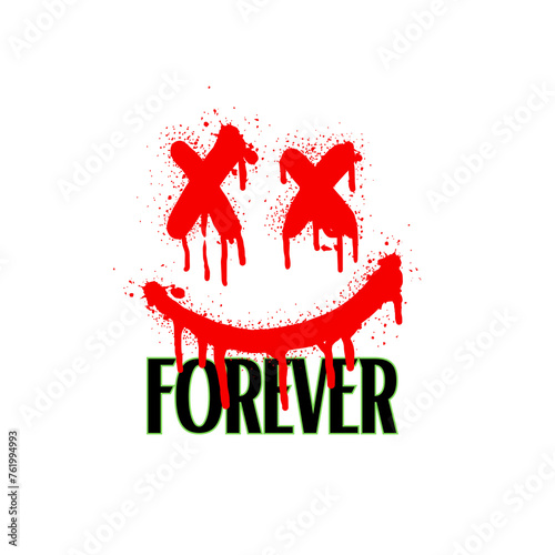 The word "forever" for logo design. Graphic design for t-shirt prints, mug prints, gift & souvenirs prints and appropriate print media. Vector and illustration.