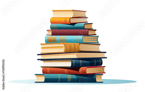 Flat design pile of books illustration