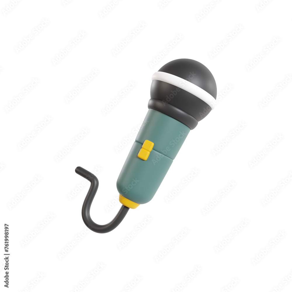microphone 3d illlustration microphone 3d illlustration