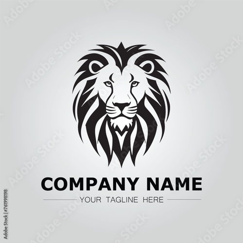 Head lion logo company design illustration vector image