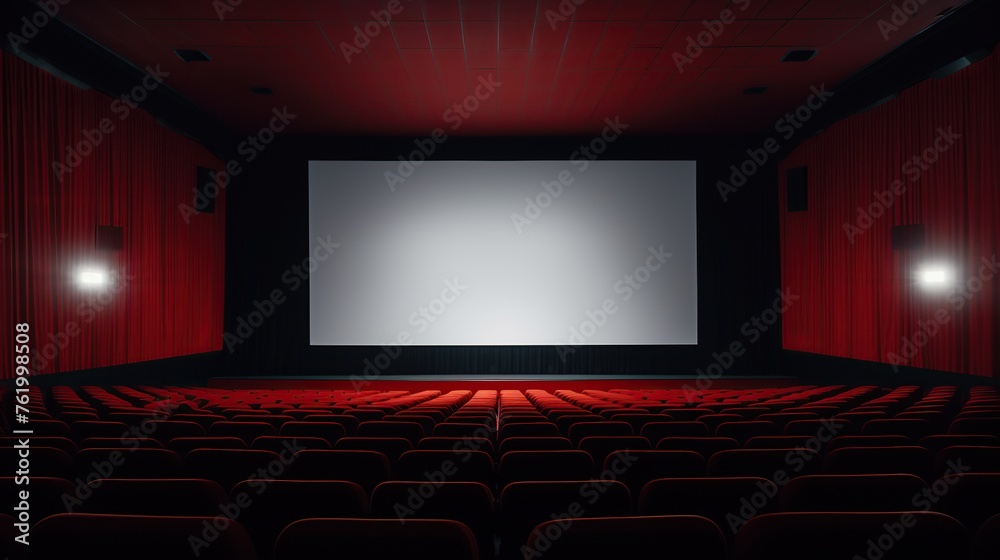 empty cinema on white background