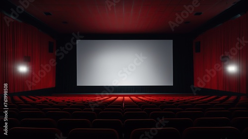 empty cinema on white background