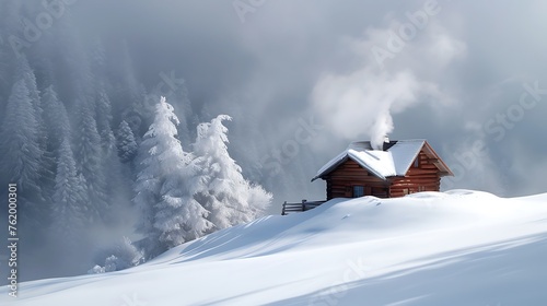  house in the snow 