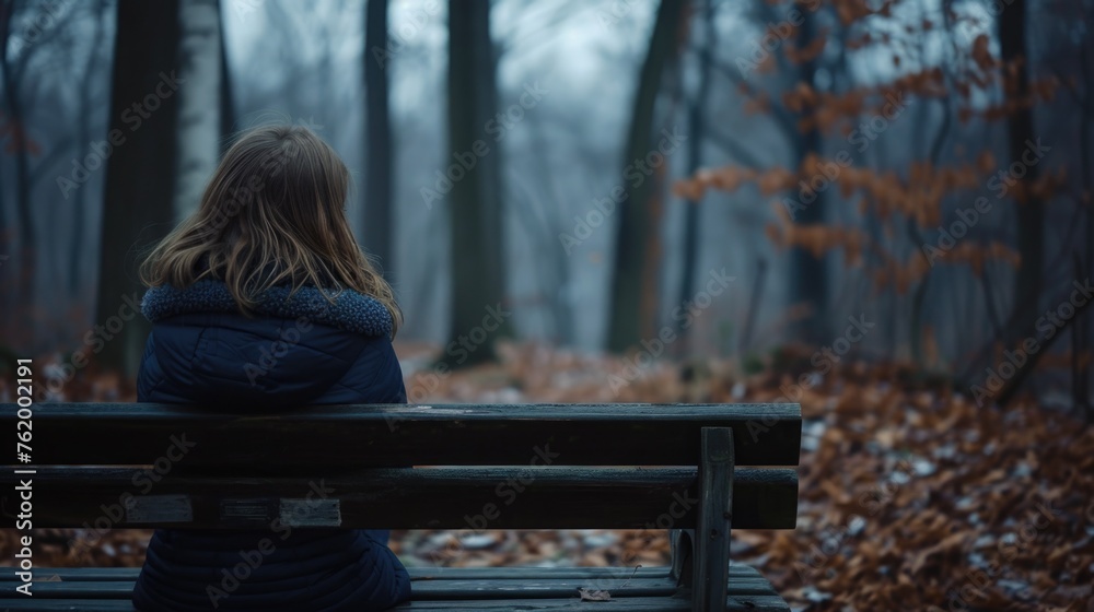 Fototapeta premium loneliness: capturing the emotional landscape of solitude, isolation, and the human experience of being alone in poignant, introspective moment.