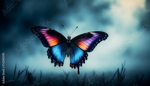 Beautiful and colourful butterfly with colorful background 