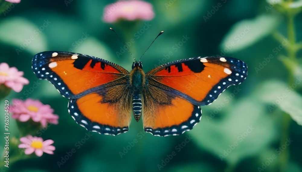 Fototapeta premium Beautiful and colourful butterfly with colorful background 