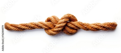 Obraz na płótnie A tangled rope on a white surface