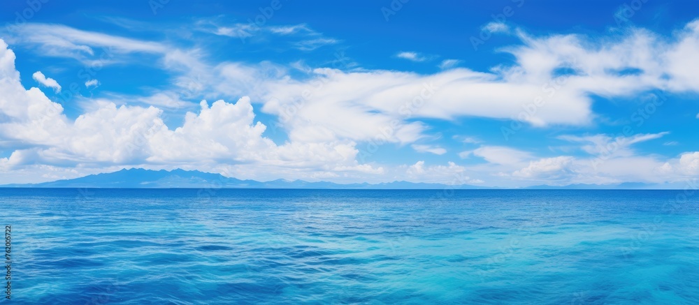 Tranquil Boat Ride on the Ocean with a Diverse View of the Sea and Sky