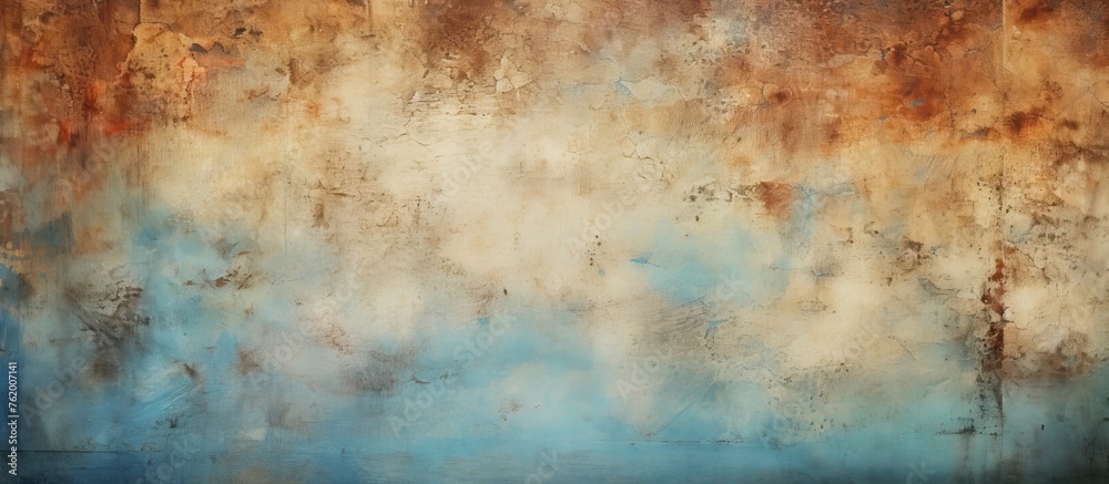 Abstract Art with Blue and Brown Tones - Creative Painting Background Inspiration