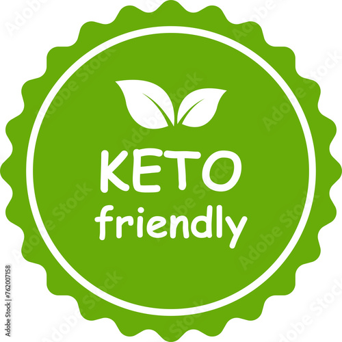 keto friendly diet healthy food label icon for graphic design, logo, website, social media, mobile app, UI illustration