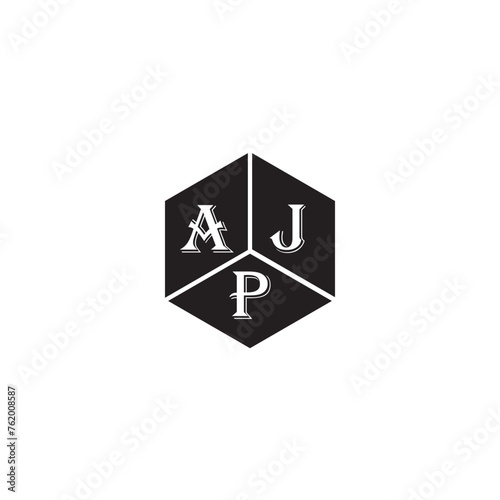 AJP letter logo design on white background. AJP creative initials letter logo concept. AJP letter design.
 photo