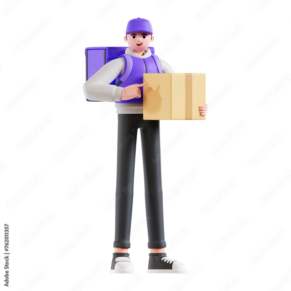 delivery man 3d illustration delivery man 3d illustration