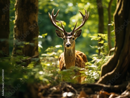 Deer Standing in Forest © we360designs