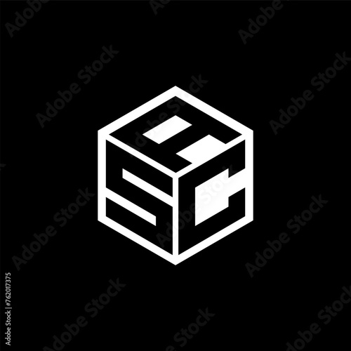 SCA letter logo design with black background in illustrator, cube logo, vector logo, modern alphabet font overlap style. calligraphy designs for logo, Poster, Invitation, etc.