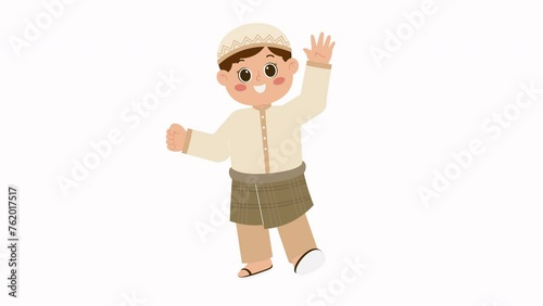 Happy Ramadan Muslim Boy Animation