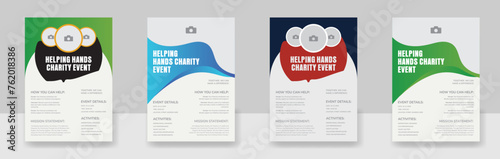 Charity and donation poster design templates, Charity flyers for fundraisers. Helping Your Charity flyer.