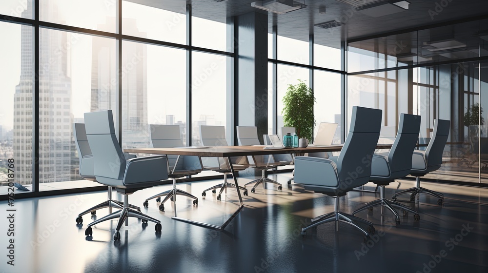 Modern creative open space office room interior with tables and chairs, Modern creative open space office room interior with tables and chairs,