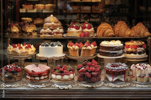 Assorted Cakes Display Case