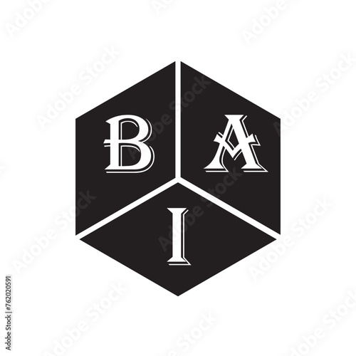 BAI letter logo design on white background. BAI creative initials letter logo concept. BAI letter design.
