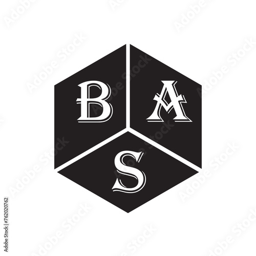 BAS letter logo design on white background. BAS creative initials letter logo concept. BAS letter design.
