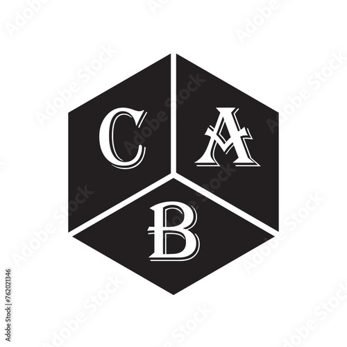 CAB letter logo design on white background. CAB creative initials letter logo concept. CAB letter design.
