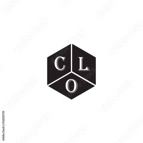 PrintCLO letter logo design on white background. CLO creative initials letter logo concept. CLO letter design.
 photo