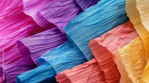 Expressive crepe paper patterns: A colorful tribute to nature's inspiration.