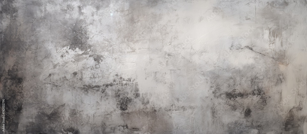 Abstract gray and silver color design on aged wall texture.