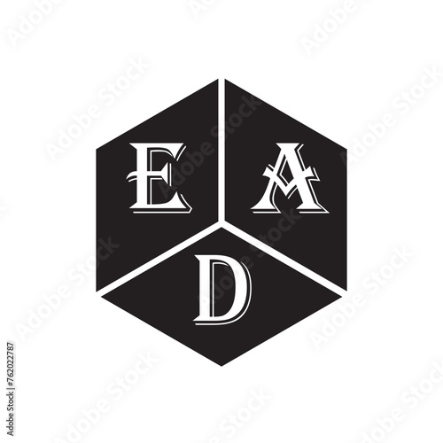 PrintEAD letter logo design on white background. EAD creative initials letter logo concept. EAD letter design.

