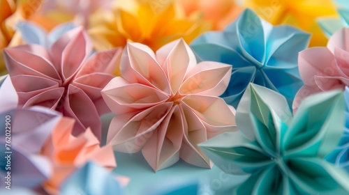 Delicate Origami Flowers Capturing Paper Art's Beauty