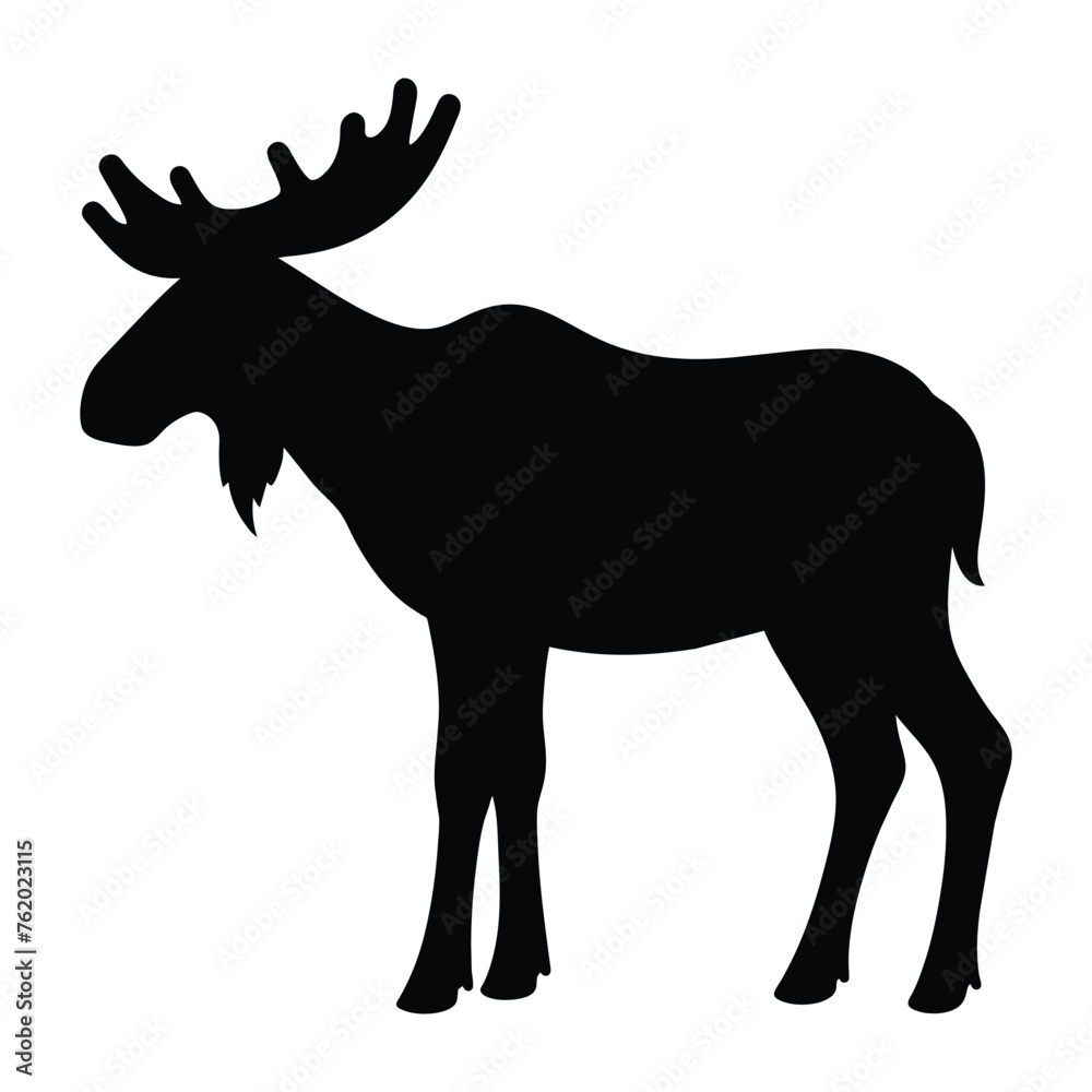 moose silhouette vector illustration moose silhouette vector illustration