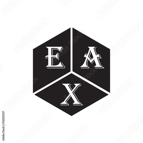 PrintEAX letter logo design on white background. EAX creative initials letter logo concept. EAX letter design. 
