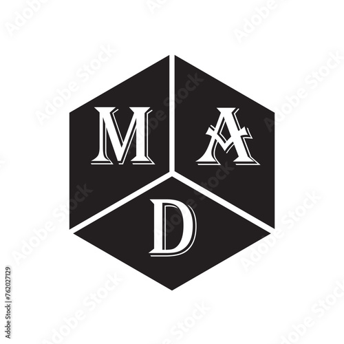 MAD letter logo design on white background. MAD creative initials letter logo concept. MAD letter design. 