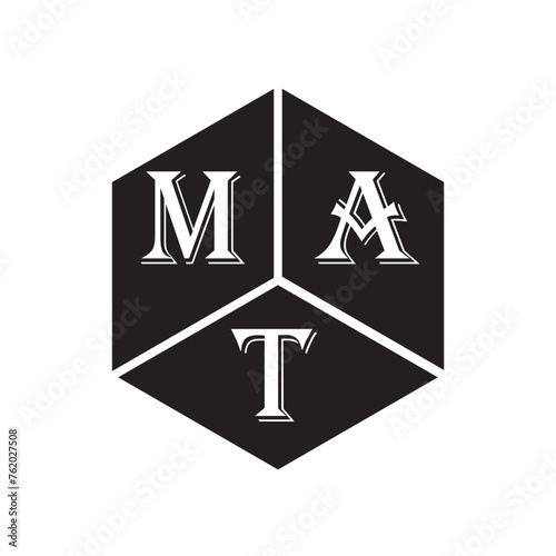 MAT letter logo design on white background. MAT creative initials letter logo concept. MAT letter design.
