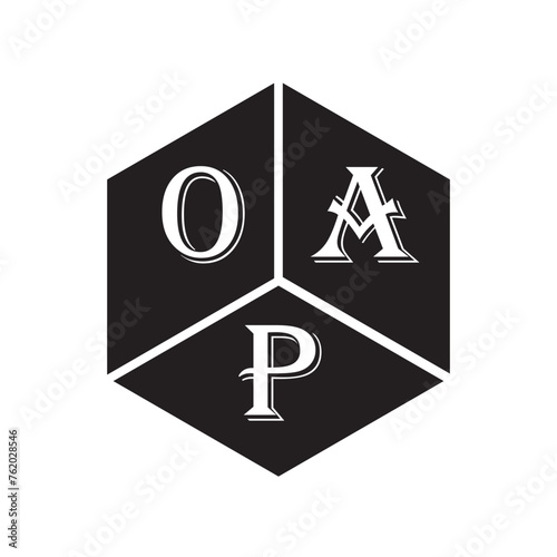 OAP letter logo design on white background. OAP creative initials letter logo concept. OAP letter design.
 photo