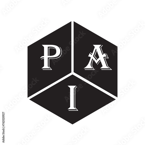 PAI letter logo design on white background. PAI creative initials letter logo concept. PAI letter design. 