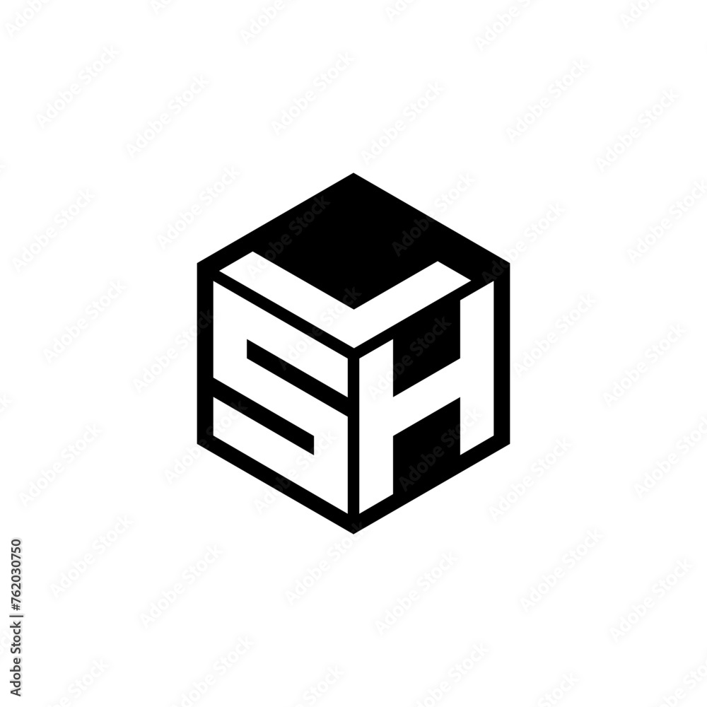 SHL letter logo design with white background in illustrator. Vector logo, calligraphy designs for logo, Poster, Invitation, etc