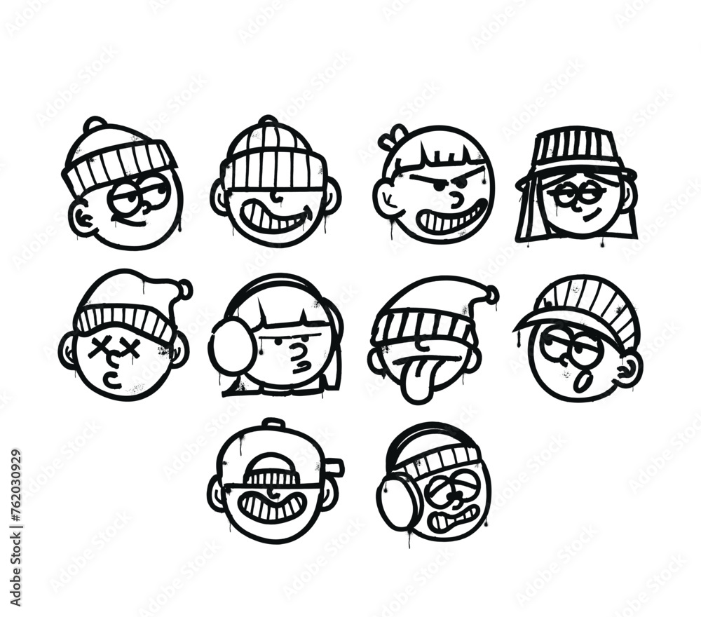 Grafitti Face Character Grafitti Face Character