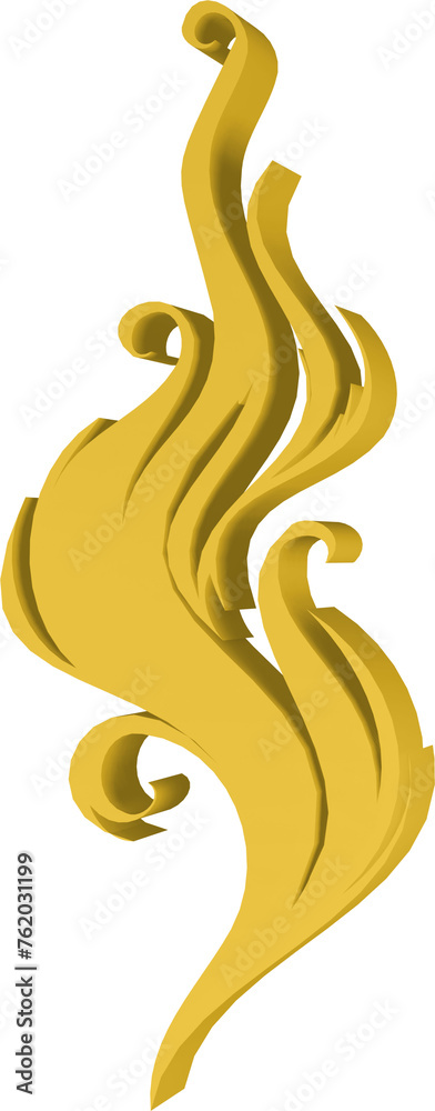 3D illustration render of abstract fire symbol of different shapes and colors on a transparent background 3D illustration render of abstract fire symbol of different shapes and colors on a transparent background