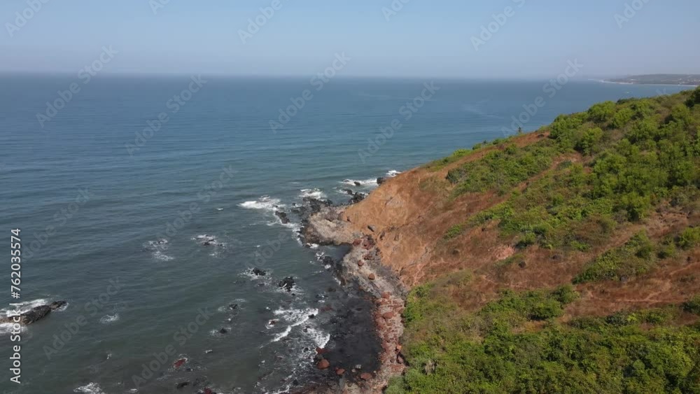 An Aerial shot of Vagator Hill View in Goa,India
An Aerial shot of Vagator Hill View in Goa,India