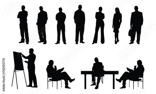 Business silhouettes vector